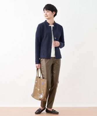 【あったか】裏起毛合皮パンツ