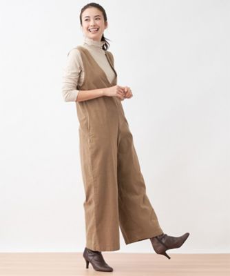 ＜CARA O CRUZ (Women)＞細コーデュロイのサロペット