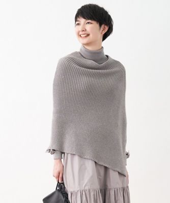 ニットポンチョ
