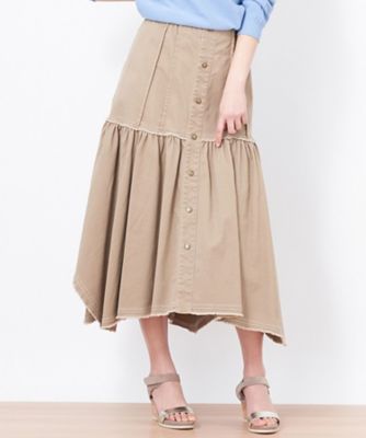 大きいサイズ レディース スカート　イレギュラー　ヘム　春夏 秋 新品 イレギュラーヘムスカート | CARA O CRUZ (Women)/キャラ・オ