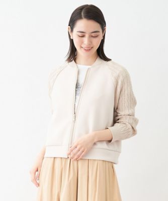 洗える　切替えジップジャケット