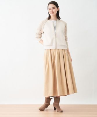 洗える　切替えジップジャケット