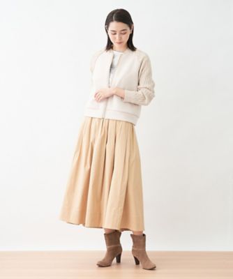 洗える　切替えジップジャケット