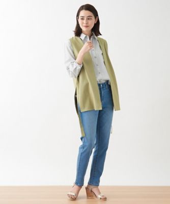 洗える　サイドスリットベスト