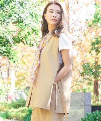 洗える　サイドスリットベスト