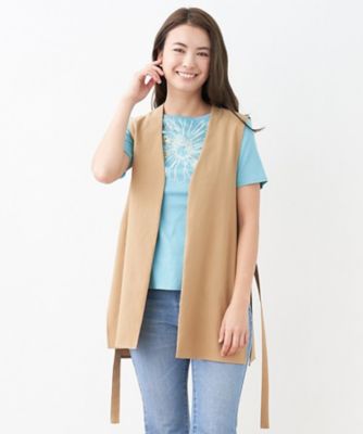 洗える　サイドスリットベスト