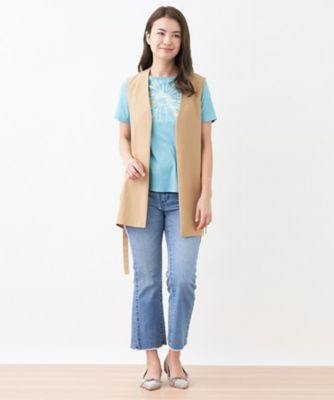 洗える　サイドスリットベスト