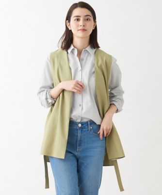 ＜CARA O CRUZ (Women)＞洗える　サイドスリットベスト