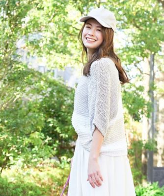 ＜CARA O CRUZ (Women)＞麻ブレンドニット【ＡＮＮＥ　ＣＬＡＩＲＥ】