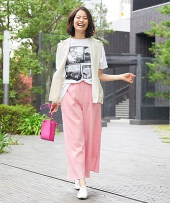 洗える　イージーワイドパンツ