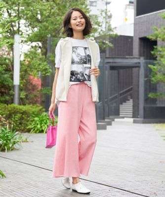 洗える　イージーワイドパンツ