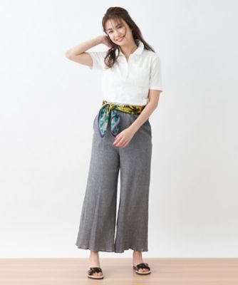 洗える　イージーワイドパンツ