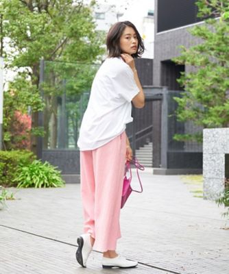 洗える　イージーワイドパンツ