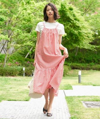 ギンガムチェックのストラップジャンパースカート | CARA O CRUZ