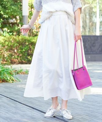 ＜CARA O CRUZ (Women)＞マキシ丈タックフレアスカート