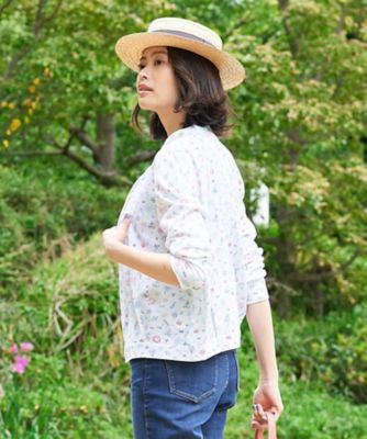 ＜CARA O CRUZ (Women)＞洗える　マリンモチーフジップアップハオリ