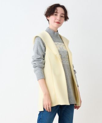 ＜CARA O CRUZ (Women)＞洗える　フーデットジレ