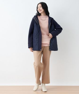 ウエスト伸縮　ワイドパンツ【セットアップ対応商品】