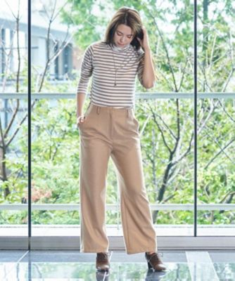 ウエスト伸縮　ワイドパンツ【セットアップ対応商品】