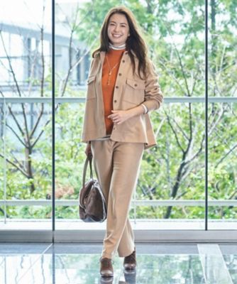 ウエスト伸縮　ワイドパンツ【セットアップ対応商品】