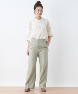ウエスト伸縮　ワイドパンツ【セットアップ対応商品】