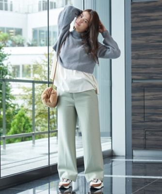 ウエスト伸縮　ワイドパンツ【セットアップ対応商品】