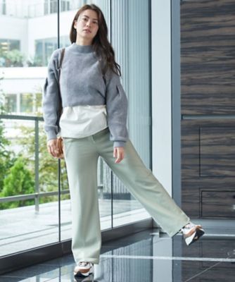 ウエスト伸縮　ワイドパンツ【セットアップ対応商品】