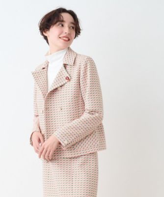 ＜CARA O CRUZ (Women)＞【セレモニー】ツイード風ジャケット【ＤＵＴＥＬ】