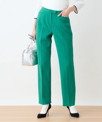 ＜CARA O CRUZ (Women)＞洗える　のびのび　センタープレスパンツ