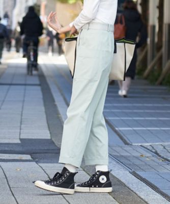 洗える　ベルト付きベイカーパンツ