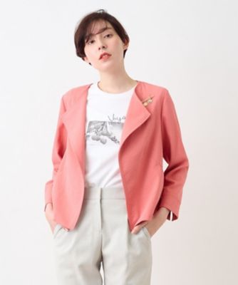 洗えるノーカラージャケット | CARA O CRUZ (Women)/キャラ・オ