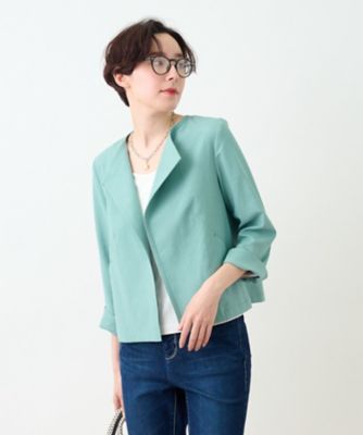 ＜CARA O CRUZ (Women)＞洗えるノーカラージャケット