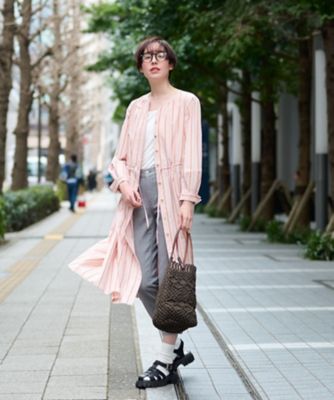 ＜CARA O CRUZ (Women)＞洗える　ストライプワンピース