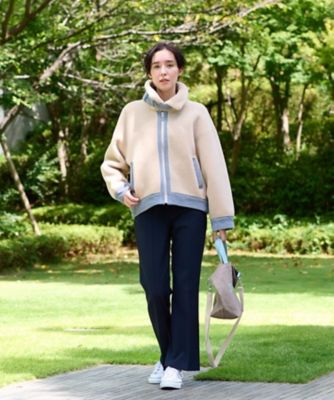 【きれいめ】洗える　ウエスト伸縮のびのびセンタープレスパンツ