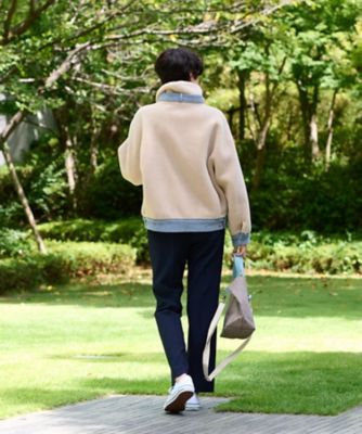 【きれいめ】洗える　ウエスト伸縮のびのびセンタープレスパンツ