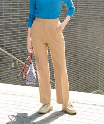【きれいめ】洗える　ウエスト伸縮のびのびセンタープレスパンツ