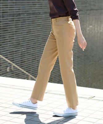 洗える　ウエスト伸縮カジュアルパンツ