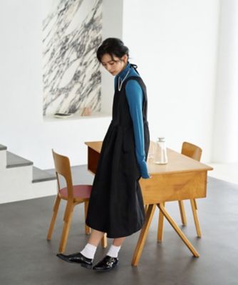 【セレモニー】洗える　ハイウエスト切替ワンピース