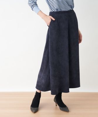 ＜CARA O CRUZ (Women)＞洗える　ウエスト伸縮のびのびコーデュロイのロングスカート