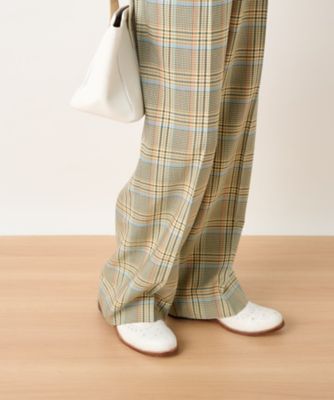 後ろウエストゴム　のびのびチェックパンツ【ＬＩＮＥＡ　ＥＳＳＥ】