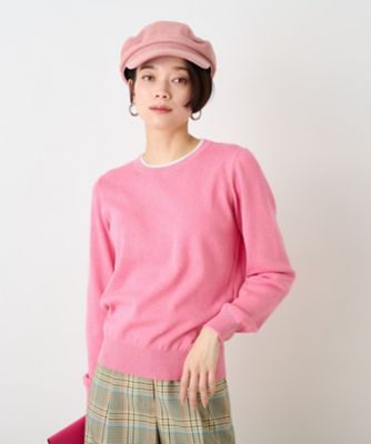 CARA O CRUZ / キャラ・オ・クルス 洗える 衿ぐり配色ニット 洗える 衿ぐり配色ニット | CARA O CRUZ (Women)/キャラ・オ