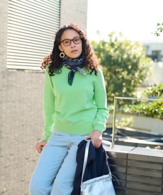 CARA O CRUZ / キャラ・オ・クルス 洗える 衿ぐり配色ニット 洗える 衿ぐり配色ニット | CARA O CRUZ (Women)/キャラ・オ