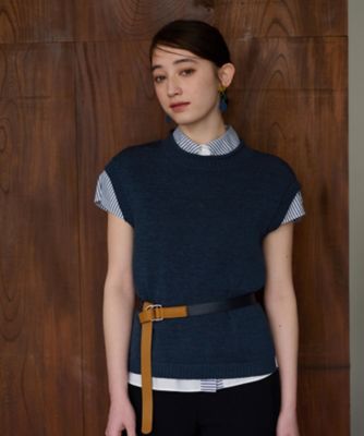 CARAO CRUZ、キャラ・オ・クルス♡新品ベスト キャラ・オ・クルス CARA O CRUZ ベスト （ネイビー