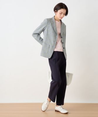 洗える　ウエスト伸縮のびのびテーパードパンツ