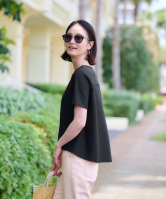 ＜CARA O CRUZ (Women)＞洗える　切替カットソー