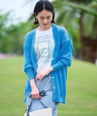 ＜CARA O CRUZ (Women)＞麻ブレンドチュニックカーディガン