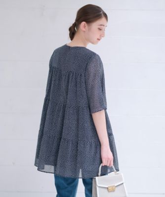＜CARA O CRUZ (Women)＞洗える　ドットのティアードブラウス