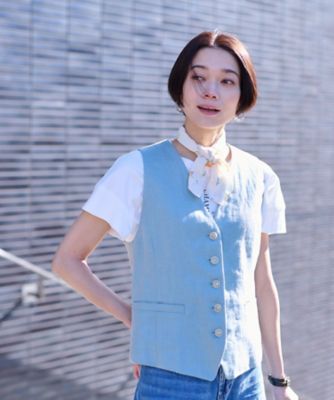 ＜CARA O CRUZ (Women)＞麻ジレ