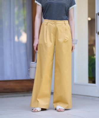 ＜CARA O CRUZ (Women)＞洗えるウエスト伸縮　ワイドパンツ