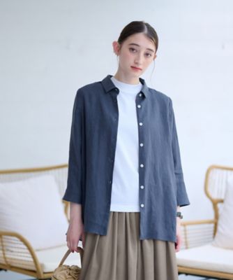 ＜CARA O CRUZ (Women)＞洗える　麻シャツ